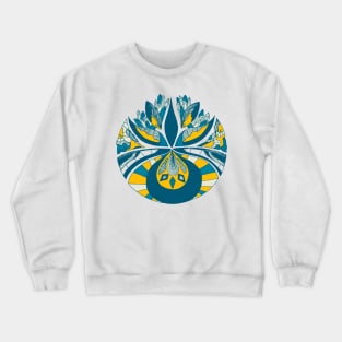 Retro Wave Abstract Motif Crewneck Sweatshirt